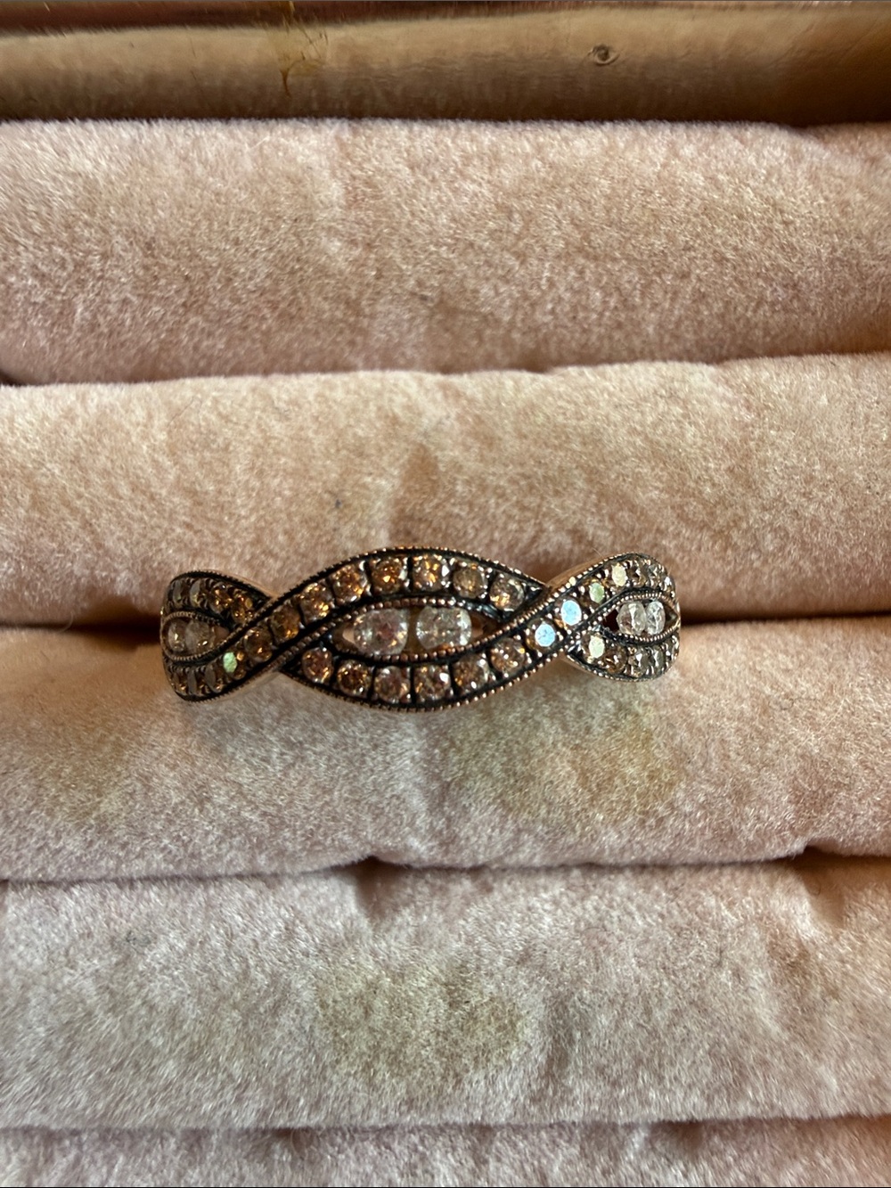 Le Vian Twisted Small Diamond Ring 10k Gold - Picture 2 of 5